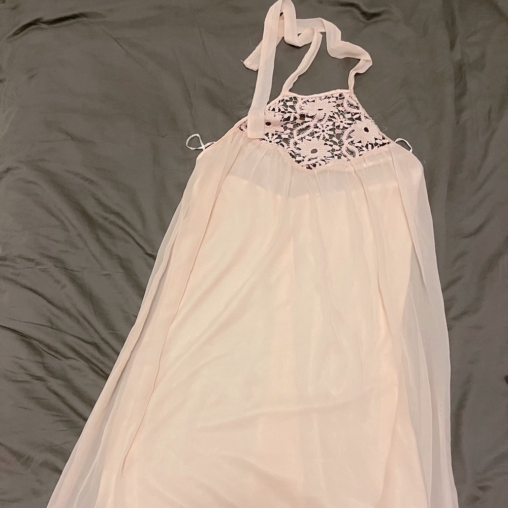 COPY - Zara mid length lace dress with open back